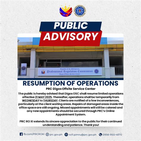 prc digos|PUBLIC ADVISORY .